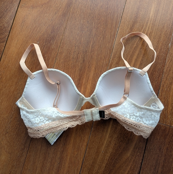 NEW DISCONTINUED Gilligan & O'Malley Leopard Animal Print Lace Plunge Bra 34B - Picture 3 of 4